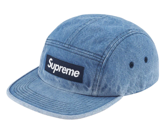 Washed Chino Twill Camp Cap (DENIM)