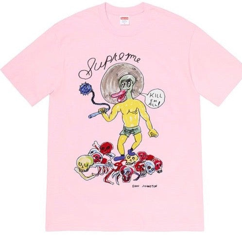 Supreme Daniel Johnston Kill Em All TSHIRT PINK