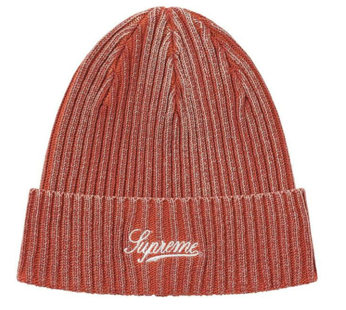 Supreme Bleached Rib Beanie Burnt Orange