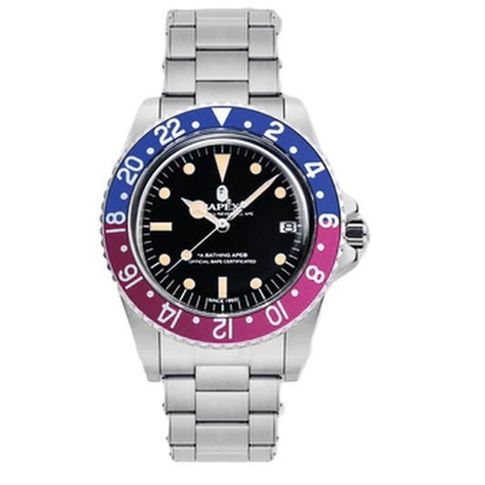 BAPE A Bathing Ape Vintage Type 2 Bapex Watch Blue Purple