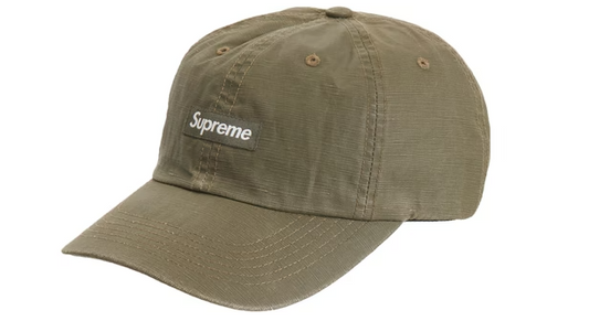 Supreme Small Box Coated Linen 6-Panel Olive