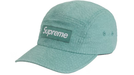 Supreme Washed Seersucker Camp Cap Sage