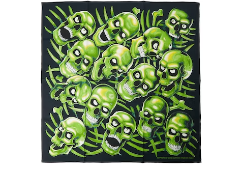 Supreme Skull Pile Bandana Green