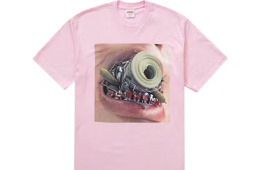 Supreme Braces Tee Light Pink