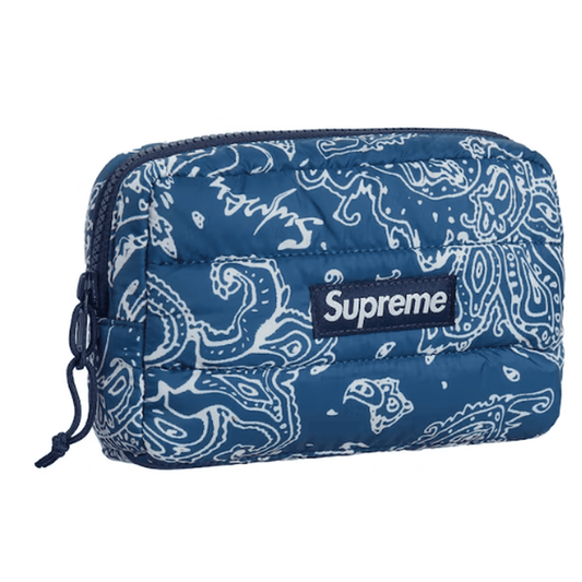 Supreme Puffer Pouch Blue Paisley