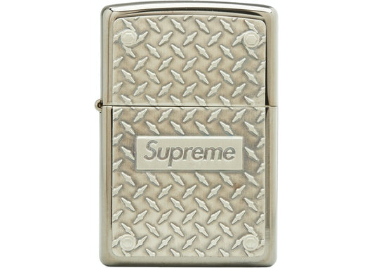 Supreme Diamond Plate Zippo Metal Lighter