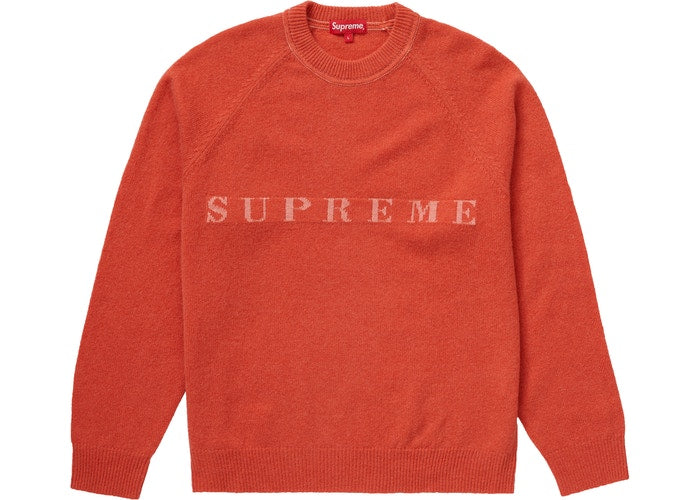 Supreme Stone Washed Sweater Red