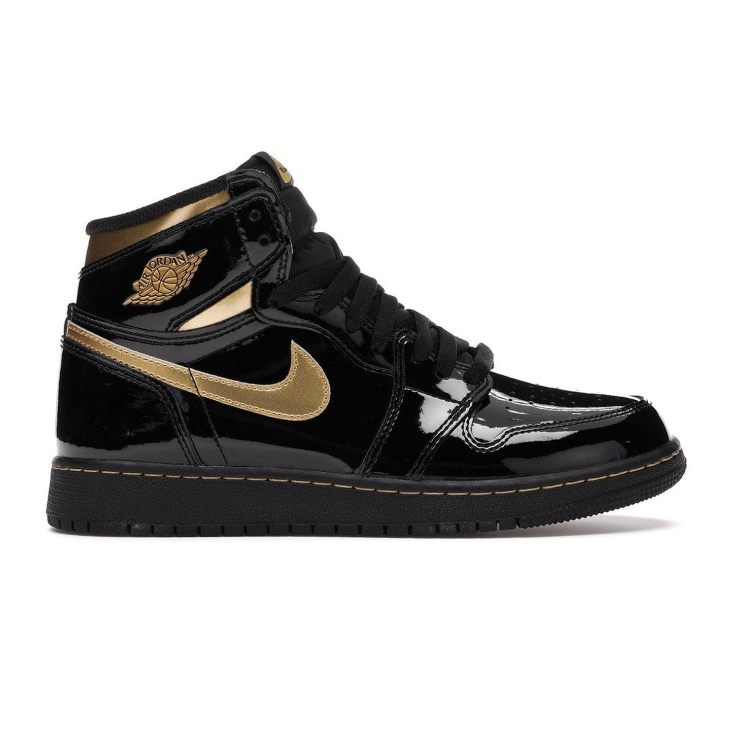 Jordan 1 Retro High Black Metallic Gold 2020 (GS)